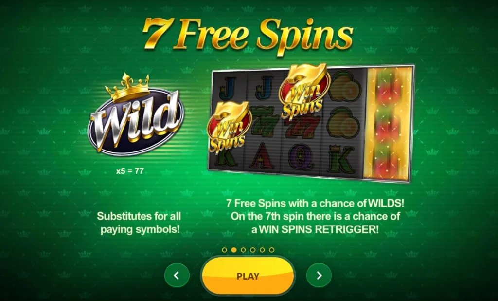 777 strike free spins.