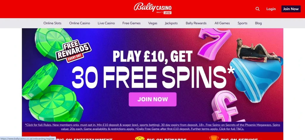 Bally casino online.
