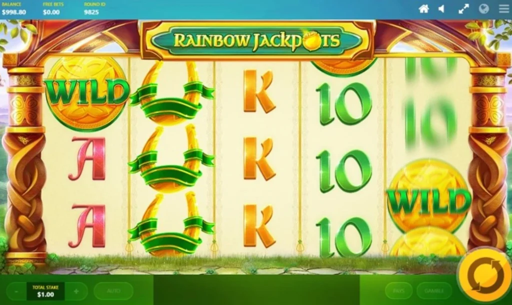 Rainbow jackpots design.