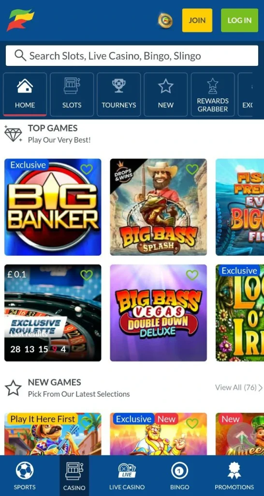 Coral casino app.