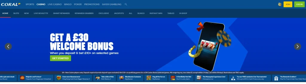 Coral casino online.
