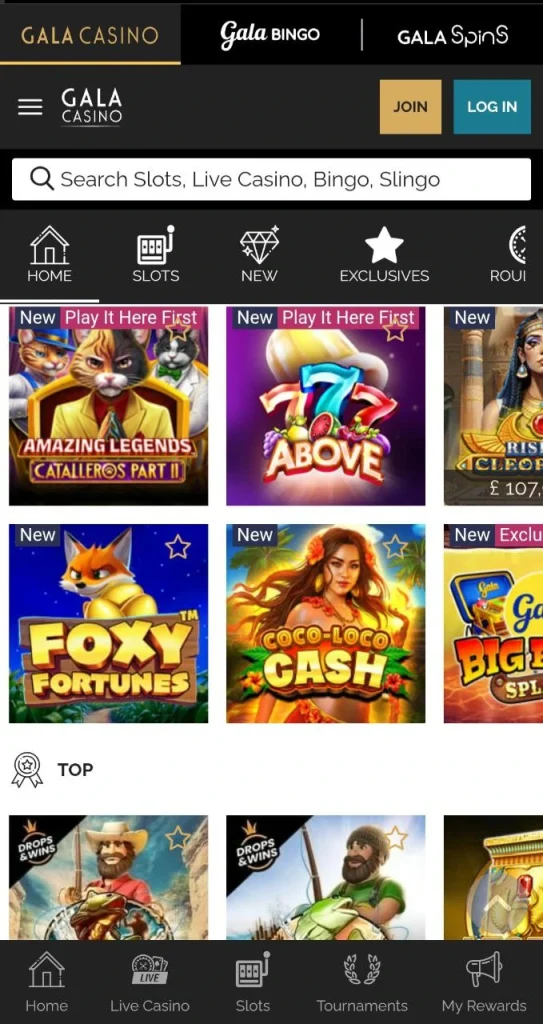 Gala casino app.