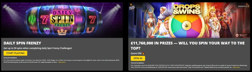 Heyspin casino offers.