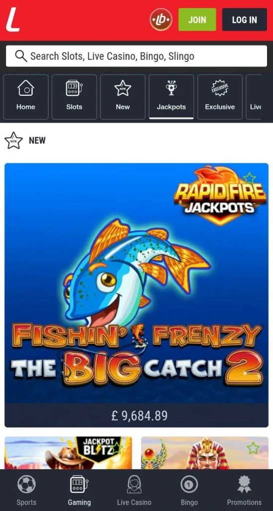 Ladbrokes casino app.