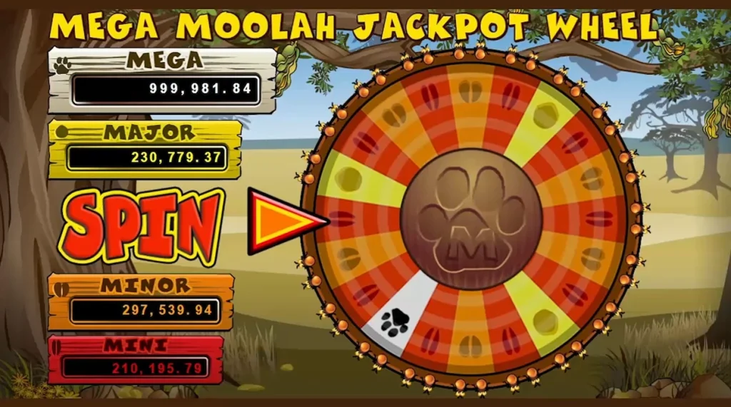 Mega moolah jackpot wheel.