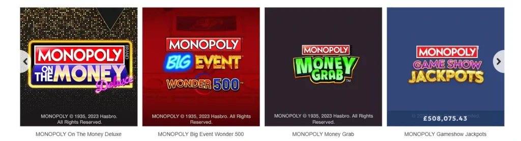Monopoly casino slots.